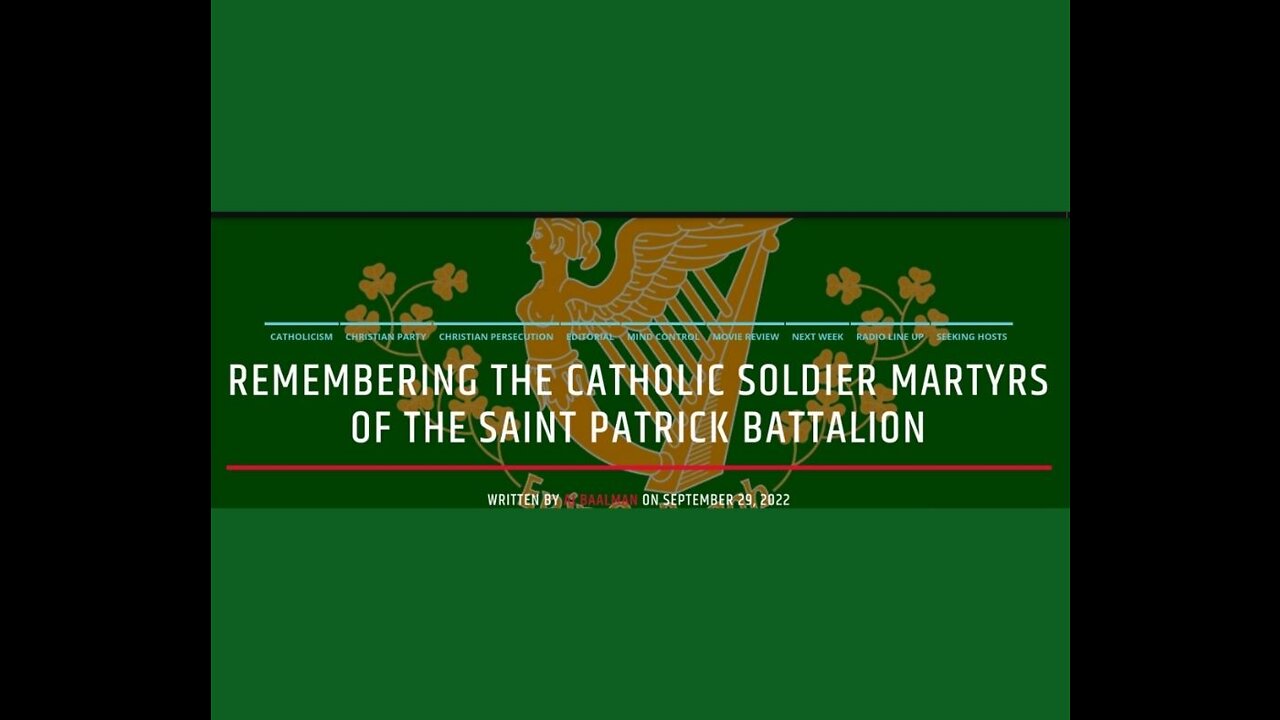 Remembering The Catholic Martyrs Of The Saint Patrick Battalion