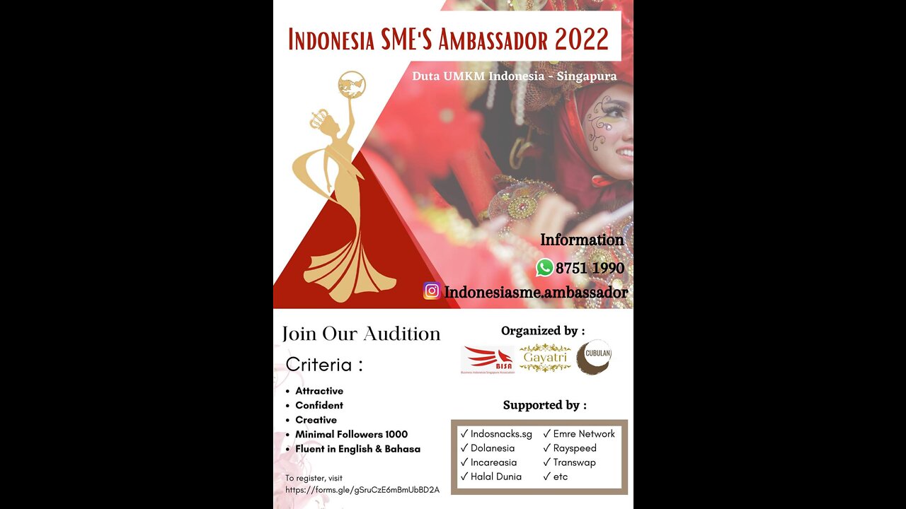 Indonesia SME's Ambassador in Singapore (Briefing & Socialization)