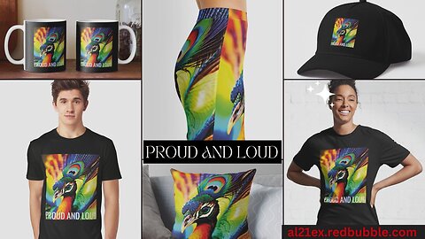 PROUD AND LOUD PEACOCK LGBT T-SHIRT