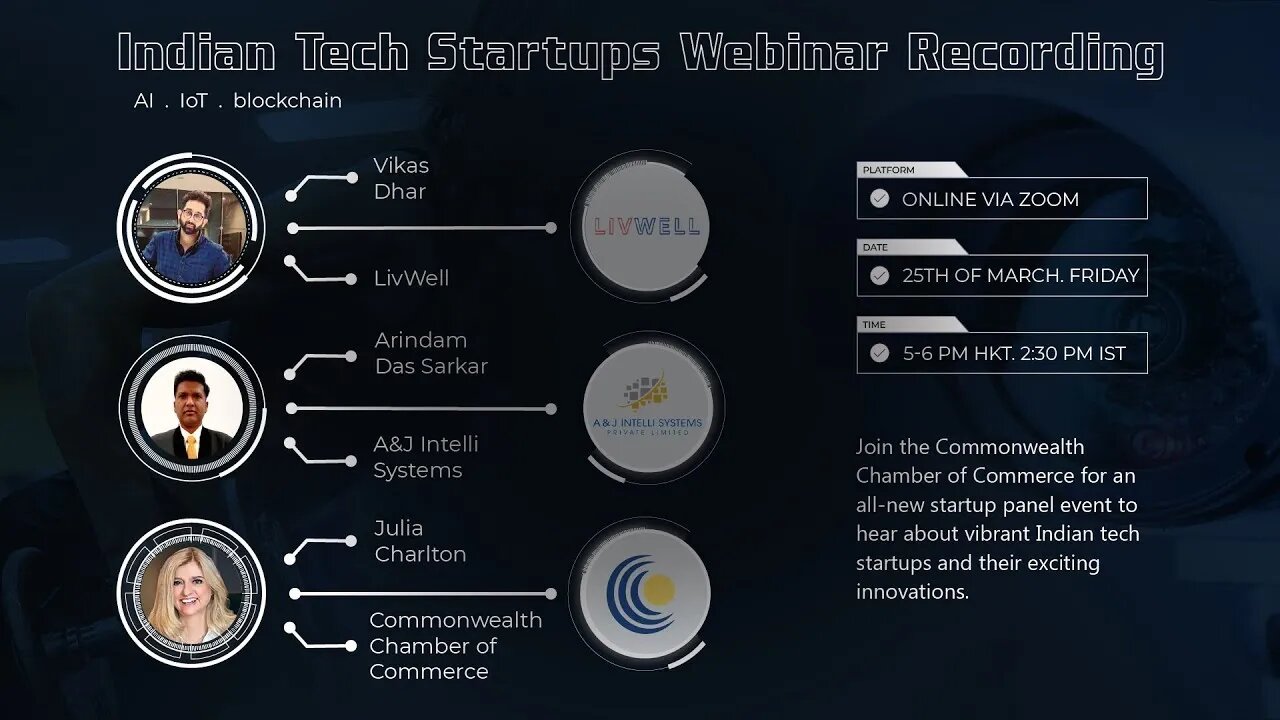 Webinar | Game-changing Indian Tech Startups AJIS Solutions and Livwell Asia | 25th March 2022