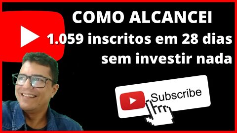 Como fazer 1.059 inscritos em menos de 28 dias