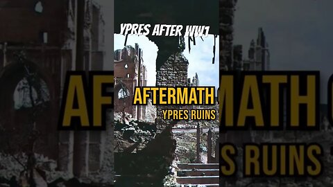 Incredible 1900s COLOR FILM Ypres after WW1 Ruined city