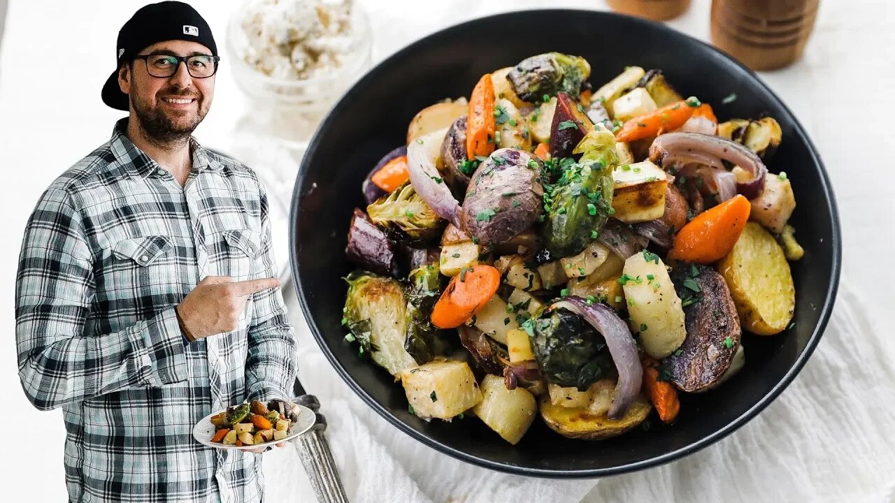 Oven Roasted Root Vegetables Recipe with Herb Butter