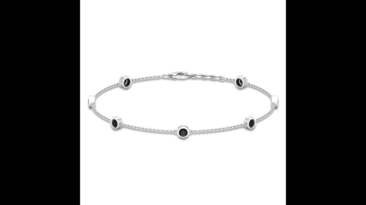 Dazzlingrock Collection 0.75 Carat (ctw) Round Black Diamond Ladies Infinity Heart Tennis Link...