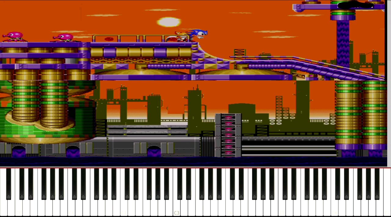 Sonic The Hedgehog 2 - Oil Ocean Piano MIDI