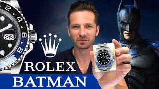 ROLEX BATMAN REVIEW & UNBOXING GMT MASTER II 116710BLNR LUXURY WATCH | Better Than Jubilee Batgirl?