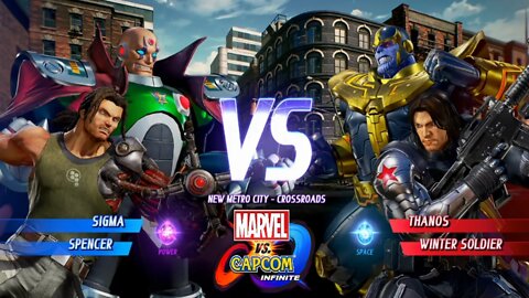 Sigma & Spencer VS Thanos & Winter Soldier Marvel vs Capcom Infinite