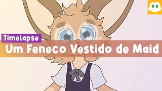 Um Feneco com Vestido de Maid [Timelapse]