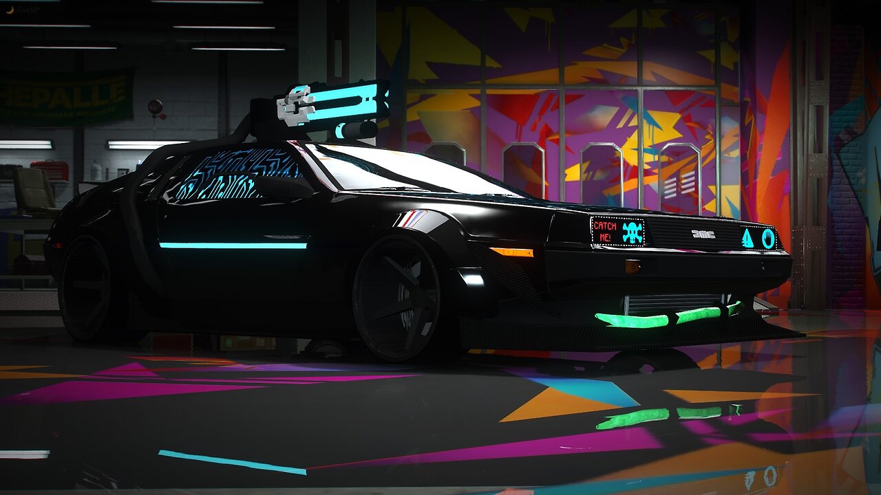 LOFI WOLF SYNTH WAVE ! CRUISIN IN A VIRTUAL DELOREAN !