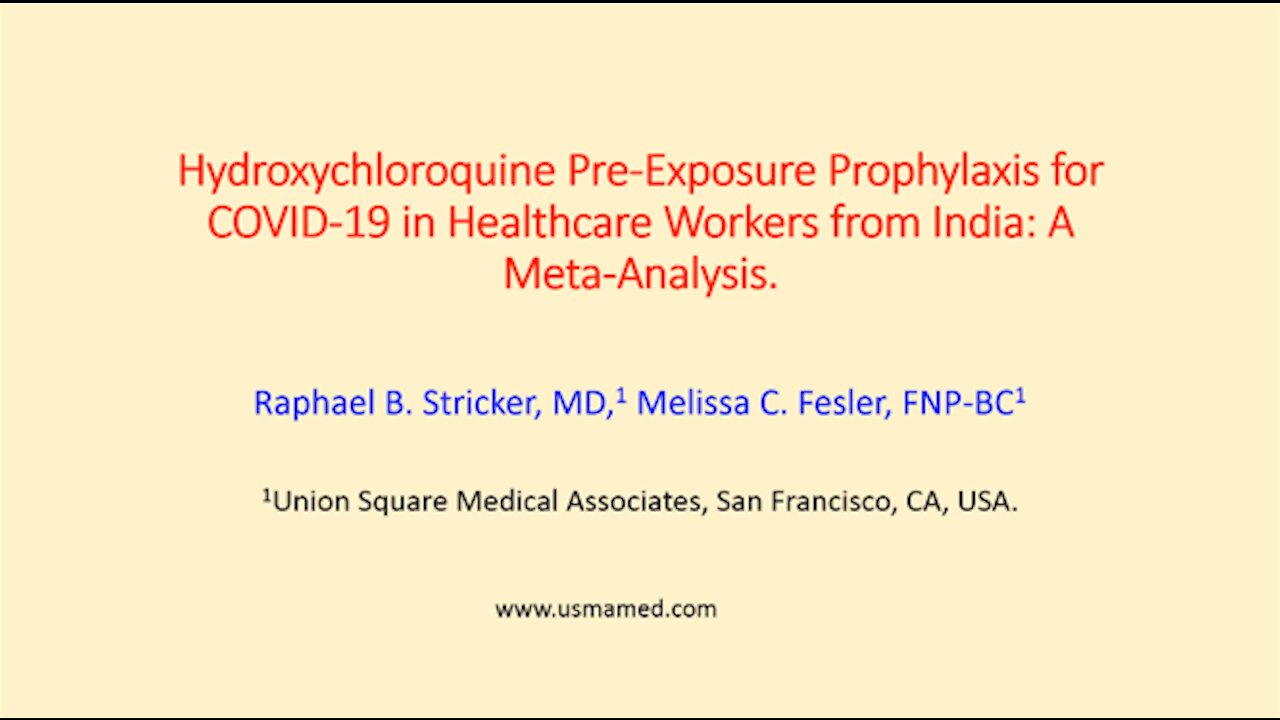 Hydroxychloroquine Pre-Exposure Prophylaxis for COVID-19 in Healthcare Workers from India