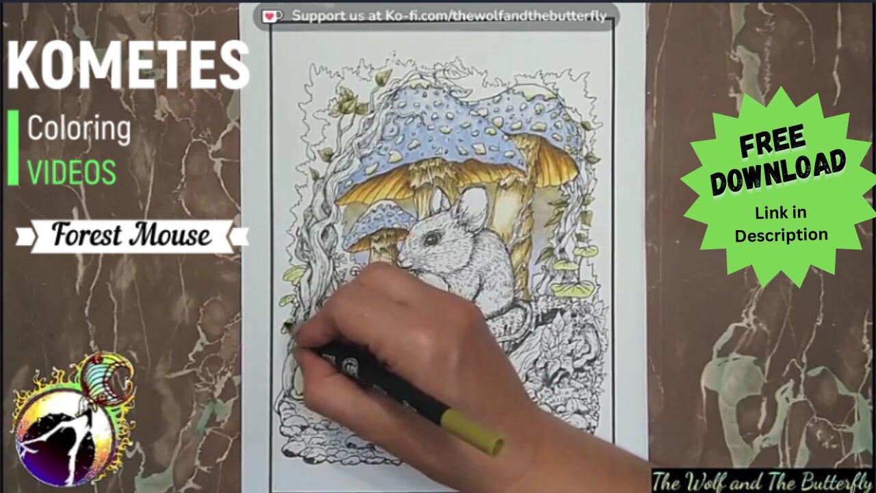 Coloring My Adorable Forest Mouse: Free Downloadable Coloring Page