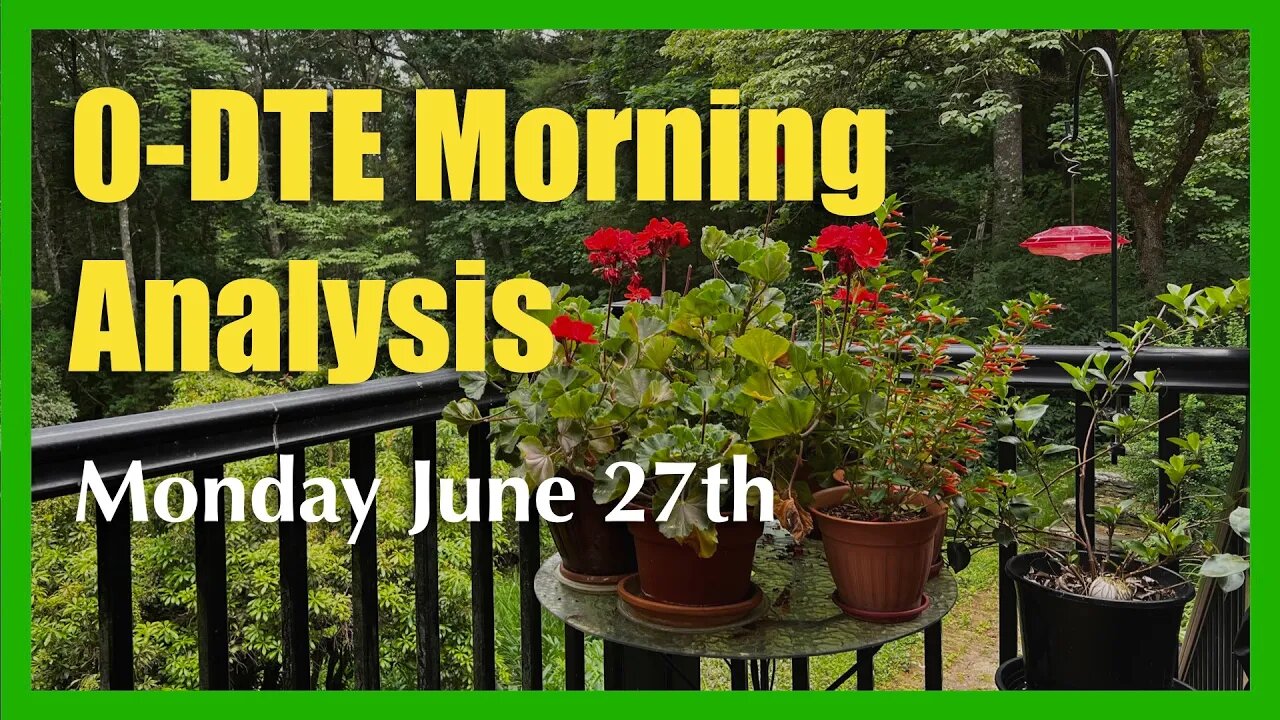 0-DTE Morning Market Volume Profile Analysis - Monday June 27th