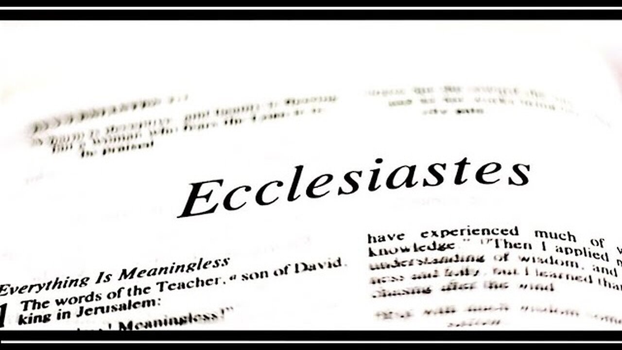 ECCLESIASTES CHAPTER 7