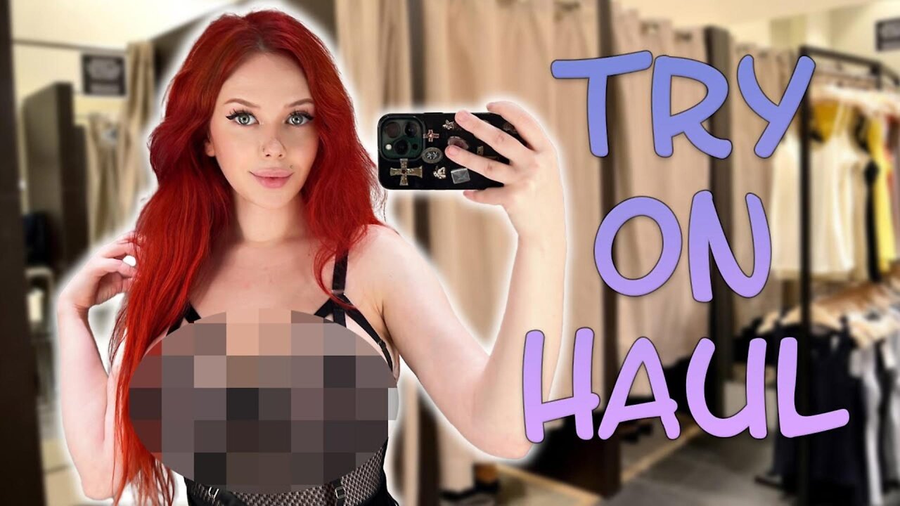 [4K] SEE THROUGH Try On Haul with Ada Red _ Transparent Clothes