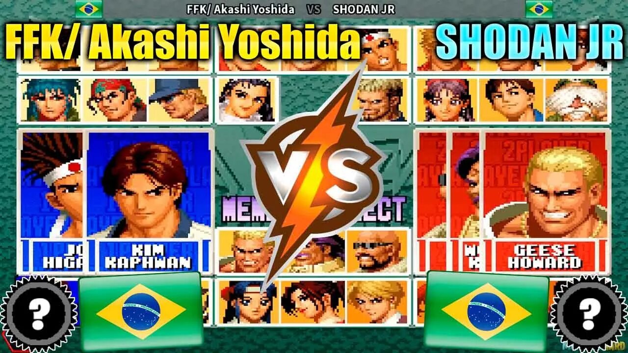 The King of Fighters '96 Anniversary Edition (FFK/ Akashi Yoshida Vs. SHODAN JR) [Brazil Vs. Brazil]