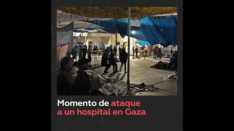 Captan supuesto momento de ataque a un hospital en Gaza