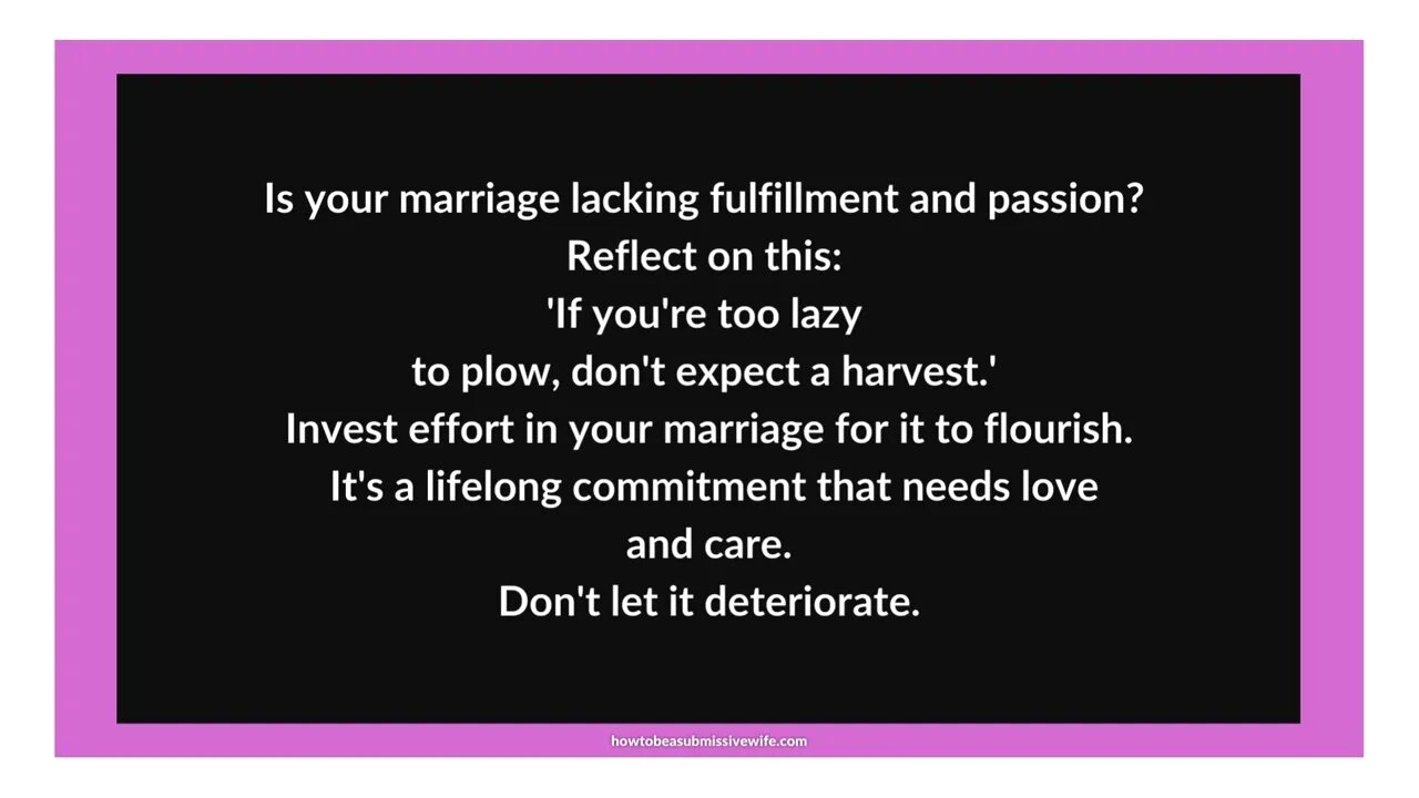 Is your marriage lacking fulfillment and passion?