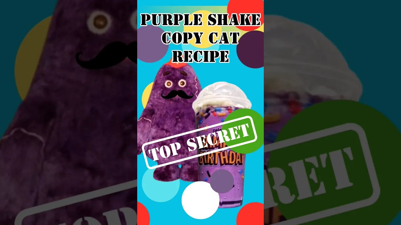 Copy Cat Corner: #youtubeshorts Grimace Purple Ice Cream Shake Knock-off Recipe #grimacechallenge