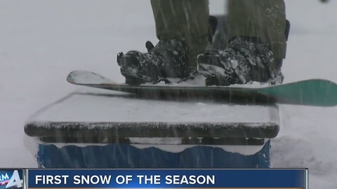 First snow of the season falls Sunday