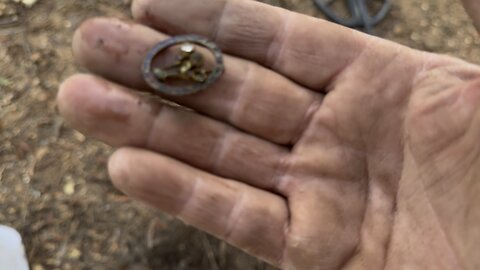 Gilded Brooch Full Of Stones Metal Detecting