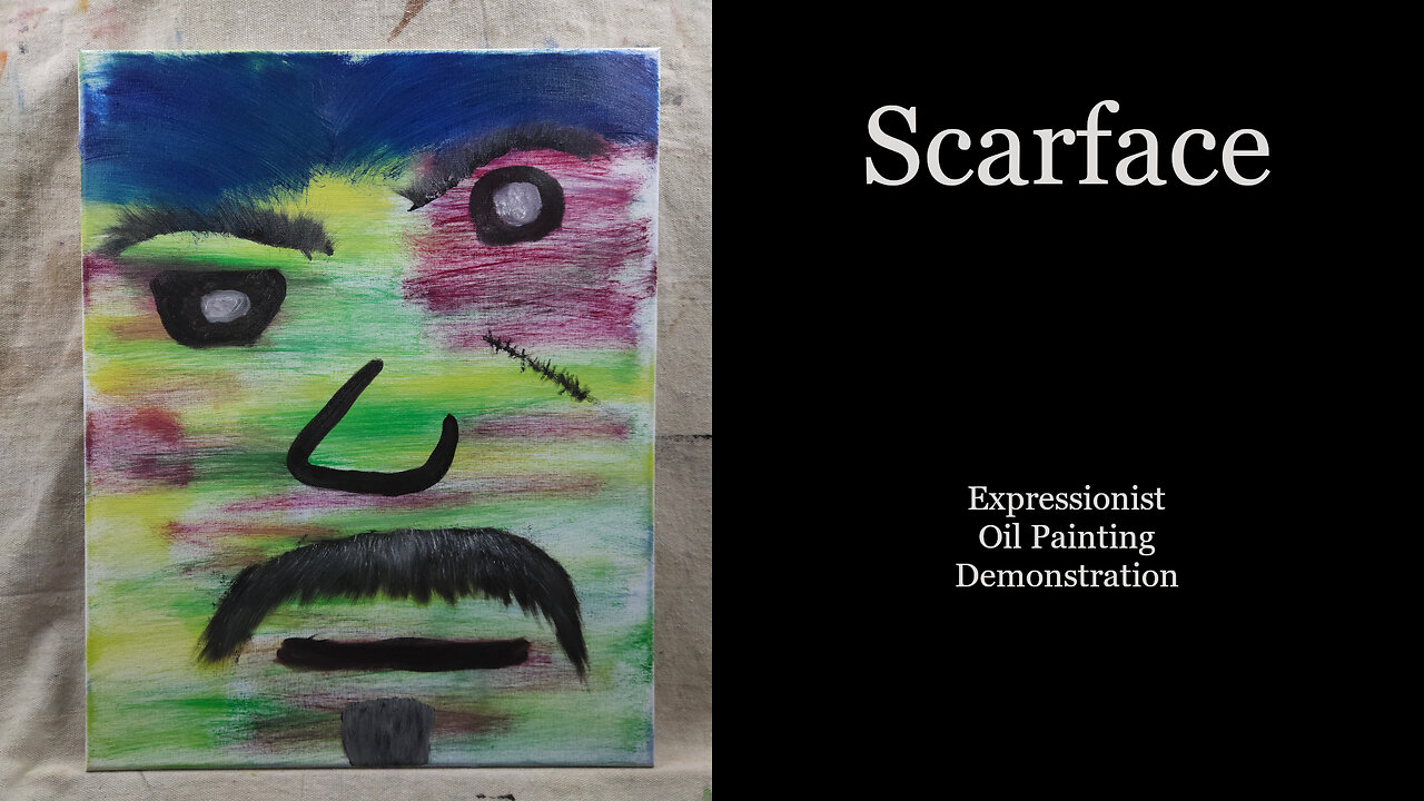 CHECK THIS GUY OUT ”Scarface” Expressionist Oil Painting