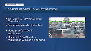 The U.S. land border will open to nonessential travel from Canada, Mexico in November