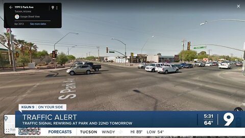 Traffic Alert: traffic signal work at Park Avenue and 22nd Street