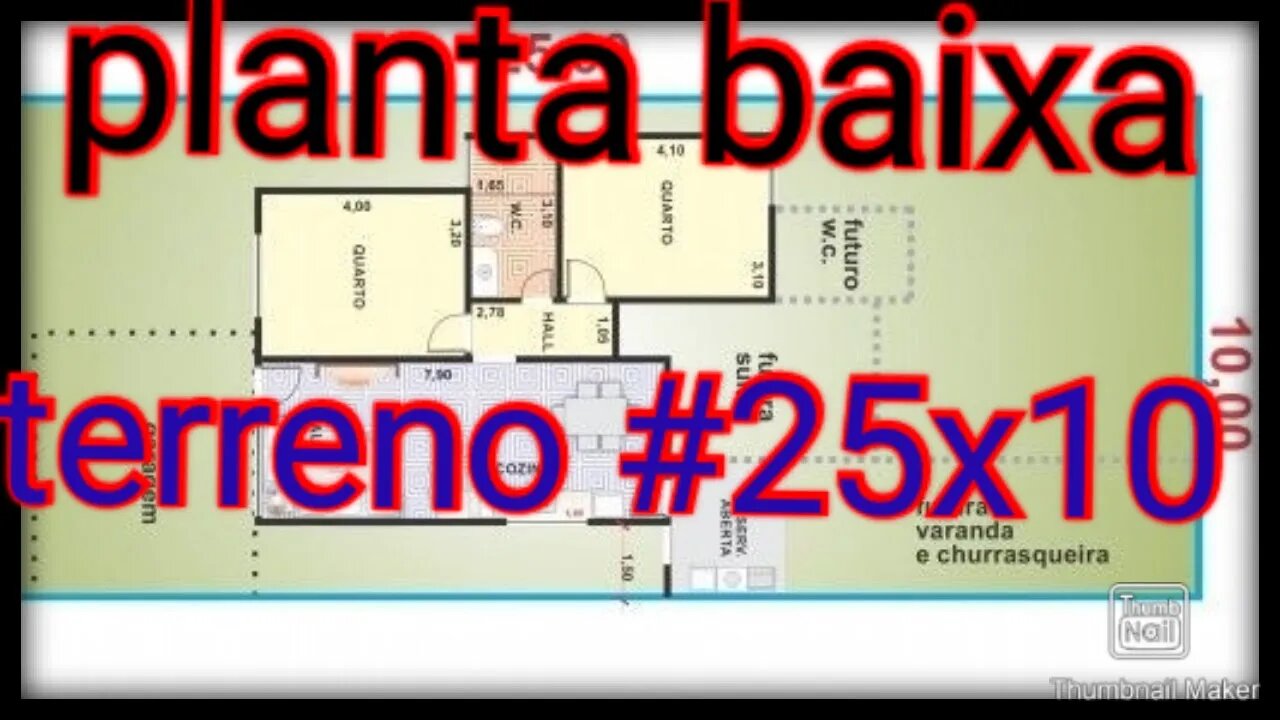 planta baixa 25 x10