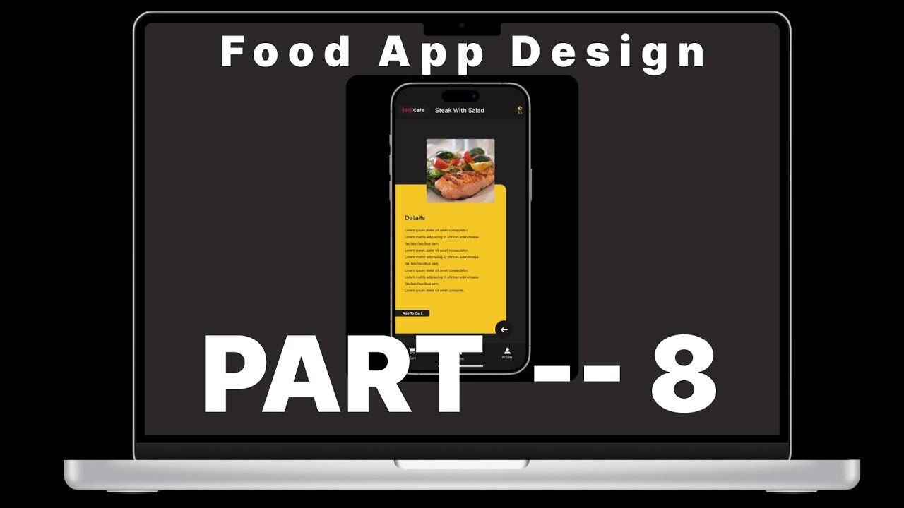 Food App Design in Figma | Delivery Mobile App UI/UX Design | Figma Tutorial --- PART 8