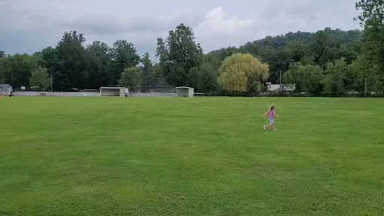 Lilly flying her kite!