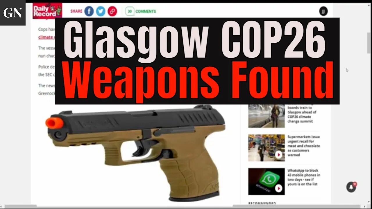 COP26 GUNS AND WEPAONS FOUND