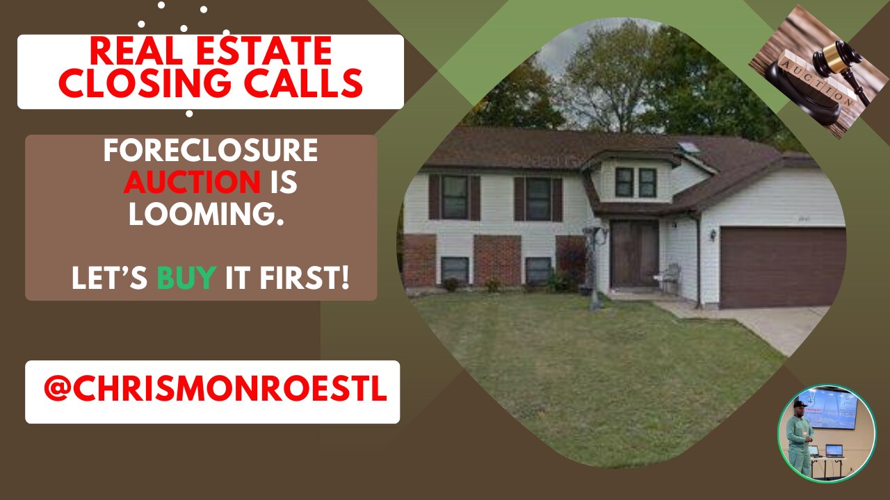 Foreclosure Auction is looming - Chris Monroe to the rescue! FutureCashFlowClub.com