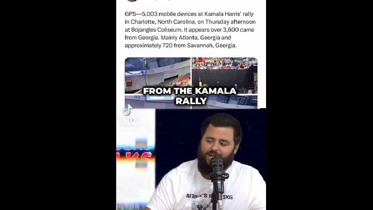 Kamala had a North Carolina Rally where almost 80% of attendees were from Georgia??