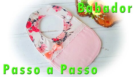 Molde Grátis! Como Fazer Babador de bebê tradicional atoalhado