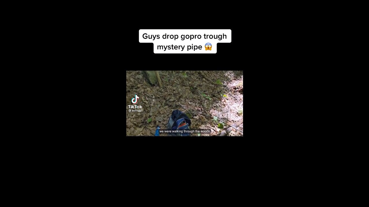 GoPro inside a mystery pipe