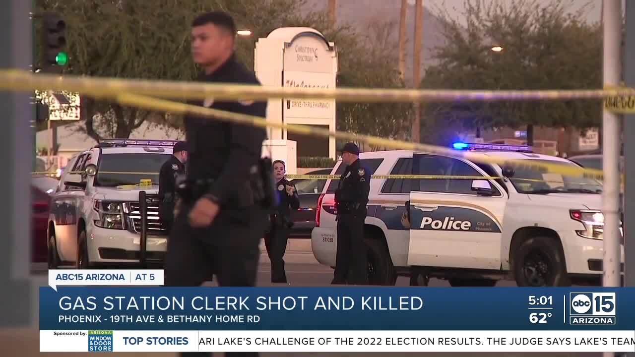 Gas station clerk shot and killed in Phoenix