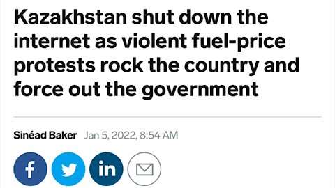 Kazakhstan Shut Downs Internet Government Forced Out