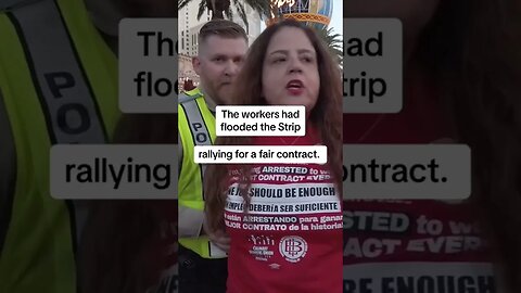 Police arrest dozens of protesting hotel workers in Las Vegas