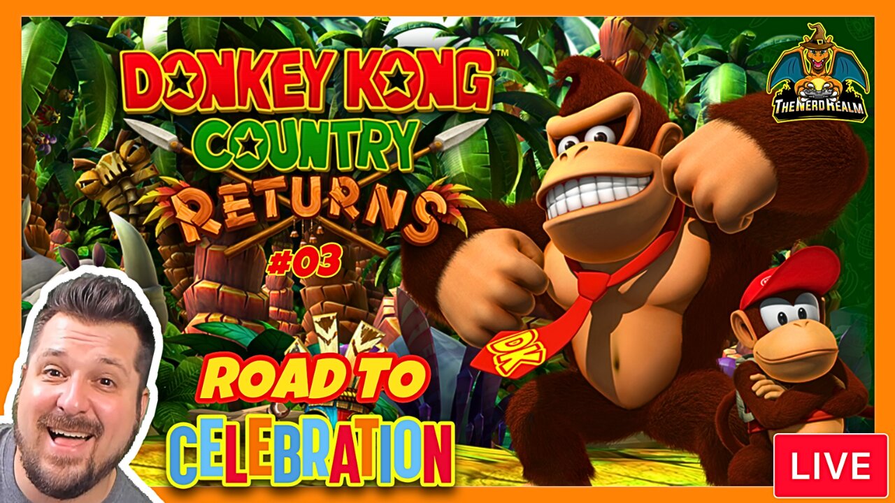 Road to Celebration GIVEAWAYS! Donkey Kong Country Returns #03 | 1st Time Playthrough