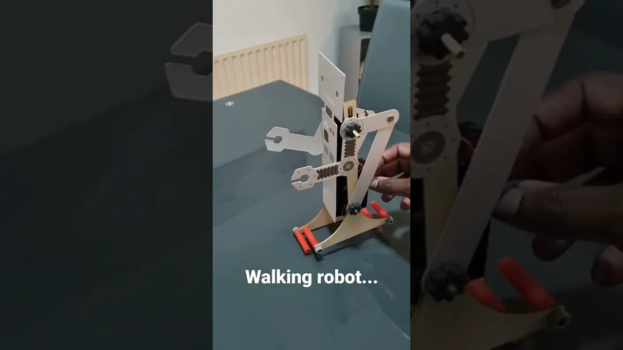 Walking robot build using kiwico.