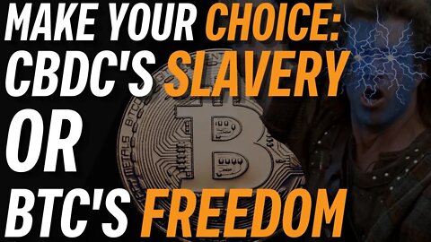 ONE DAY SOON YOU WILL HAVE TO CHOOSE: FREEDOM OR SLAVERY