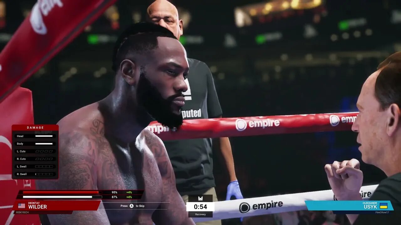 Undisputed Boxing Online Gameplay Deontay Wilder vs Oleksander Usyk 3 - Risky Rich vs FireCRow17