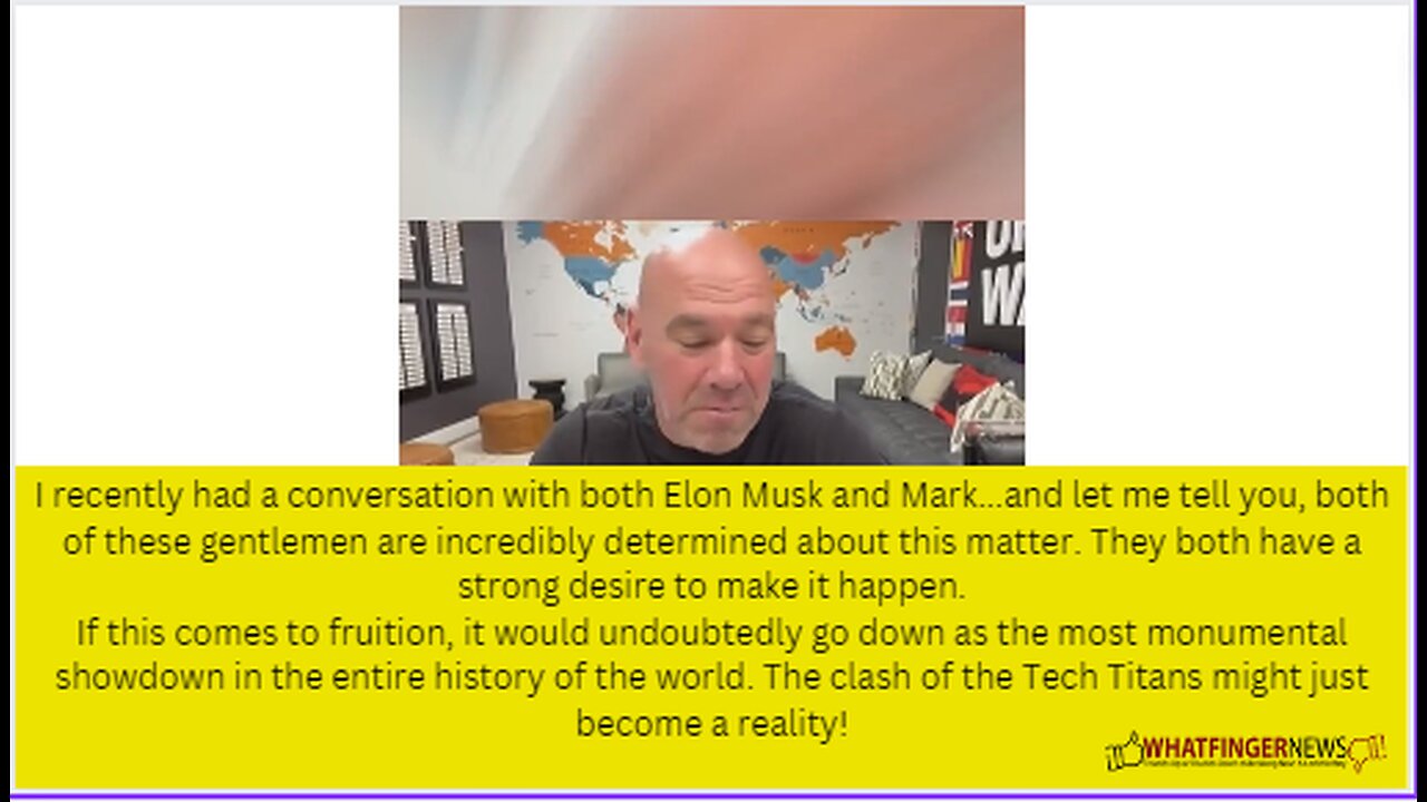 I recently had a conversation with both Elon Musk and Mark...and let me tell you