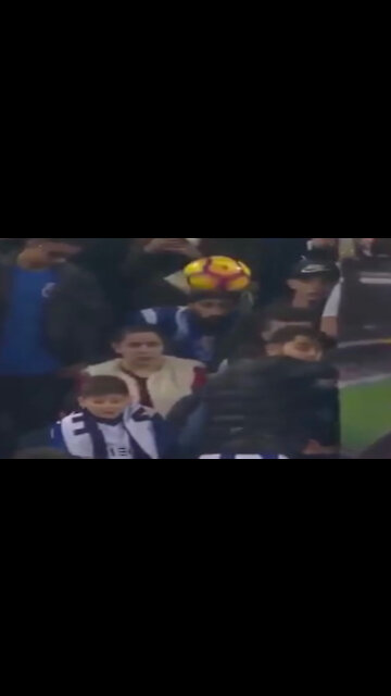 Unlucky fan gets hit in face by ball during match