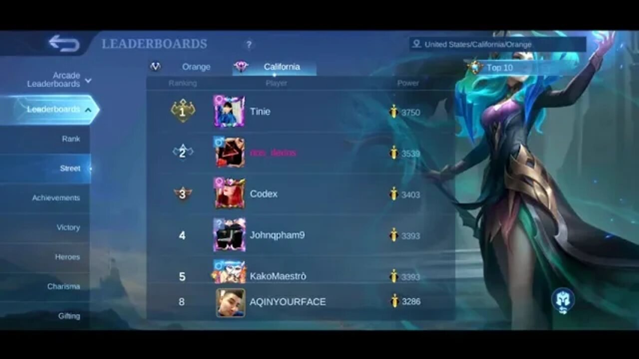 No.1324 World Rank, No.7 In CA, No.1 In OC, No.1 In Local Server, QUEEN VEXANA LETS GO!!!