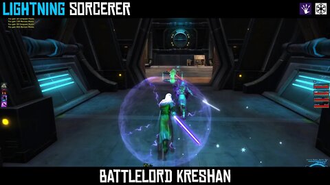 SWTOR Battlelord Kreshan Boss Fight | Level 75 DPS Lightning Sorcerer | PvE Gameplay