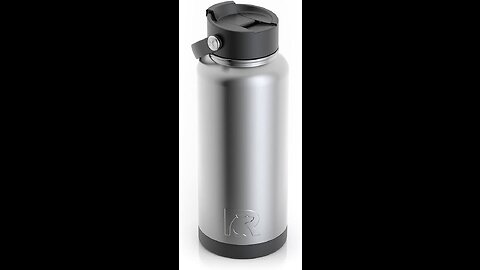 RTIC 32 oz Vacuum Insulated Bottle, Metal Stainless Steel Double Wall Insulation, BPA Free Reus...