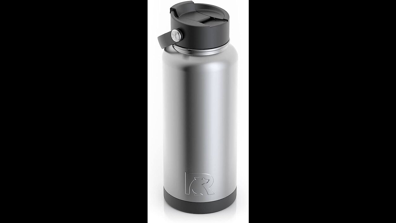 RTIC 32 oz Vacuum Insulated Bottle, Metal Stainless Steel Double Wall Insulation, BPA Free Reus...