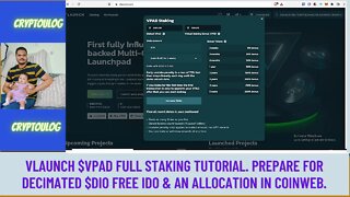 Vlaunch $VPAD Full Staking Tutorial. Prepare For Decimated $DIO Free IDO & An Allocation In Coinweb.