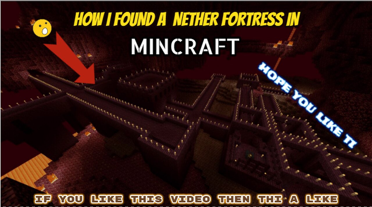 I went to the Nether World in Minecraft and found a Nether Fortress.